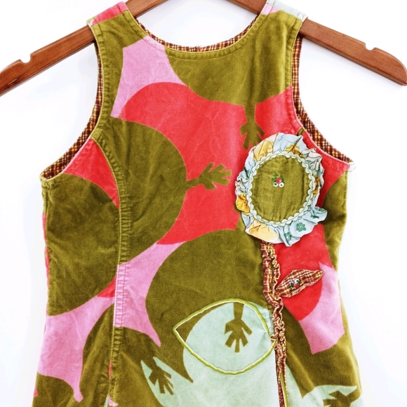 Oilily Graphic Velvet Sleeveless Dress - Picture 2 of 13